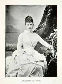 1894 Print Queen Mary Teck Duchess York England Consort Empress India
