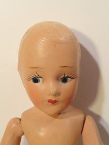 Antique Mary Hoyer Type Composition Doll , Painted face 11 tall