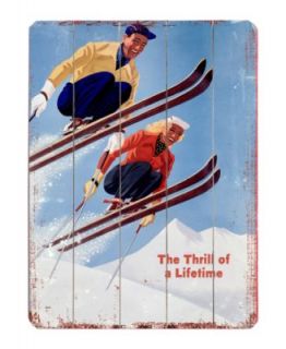 ArteHouse Wall Art, Vertical Skis Wooden Sign   Wall Art   for the