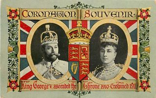 CORONATION SOUVENIR KING GEORGE V & MARY OF TECK CIRCA 1911 K18187