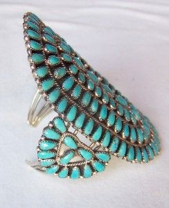 Immense Navajo Larry Moses Begay Sterling Sleeping Beauty Turquoise