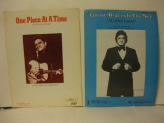 Johnny Cash Sheet Music Lot 1982 Ghost Riders in The Sky 76 One Piece