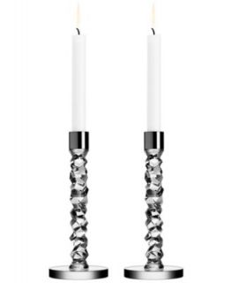 Orrefors Candle Holders, Set of 2 Carat Tall Candlesticks   Candles