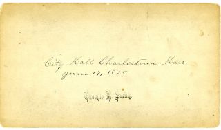 SALEM MASS STEREOVIEW CITY HALL DECORATED CHARLESTON MASS JUNE 17 1875