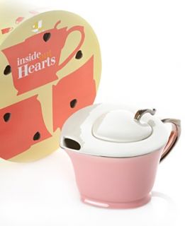 Classic Coffee & Tea by Yedi Drinkware, Pink Inside Out Heart Teapot