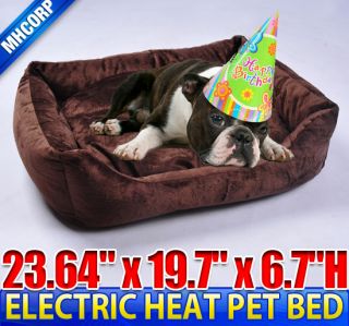 Cat Pet Electric Heat Bed Mat Pad Sleeping Warmer Indoor Heated