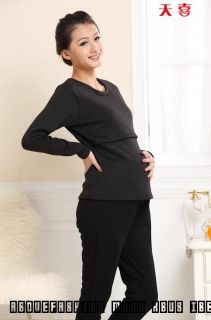 thickening pregnant women thermal underwear suit Korean maternity