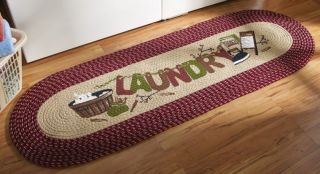 Country Laundry Room Runner Area Rug Mat Extra Long New