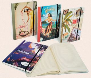 Hawaiian Vintage Travel Notebook Hawaii Journal Surfing