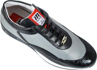 Mauri M705 Grey / Black Genuine Alligator And Nappa Leather Sneakers
