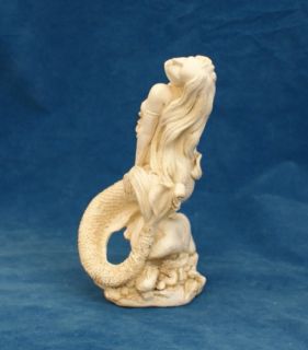 Mermaid Siren Figurine Sea Maiden Art Nouveau Statue BN
