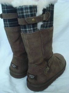 UGG Australia Maura Boots Tall Girls Chocolate US 5 Brown Sheepskin $