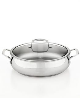 Belgique Stainless Steel Covered Sauteuse, 5 Qt.