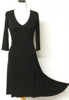 Max Studio Size XS Black Rayon Poly Knit Dress Side Hip Twist Gorgeous