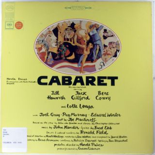 Original Broadway Cast Cabaret LP USA Columbia Masterworks VG VG