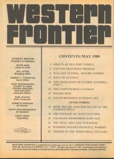 Western Frontier May 1980 Alice Fletcher Mose Miller