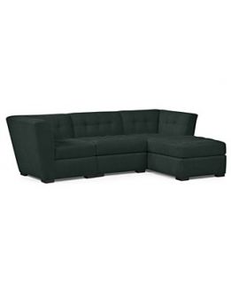 Roxanne Fabric Modular Sectional Sofa, 3 Piece (Square Corner, Armless