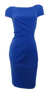 Cobalt Blue Cap Sleeve Stretch Pencil Dress  Flavia Size 16 New