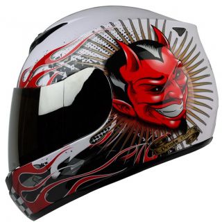PGR AR01 Demon Rider Laffing Devils Dot Approved Motorcycle Full Face