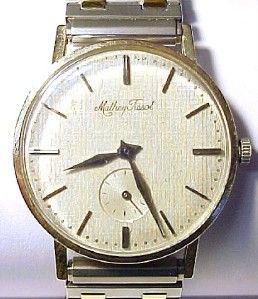 Mathey Tissot Vintage Solid 18K Gold Mens Wristwatch