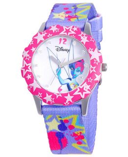 Disney Watch, Kids Glitz Tinker Bell Purple Printed Nylon Strap 32mm