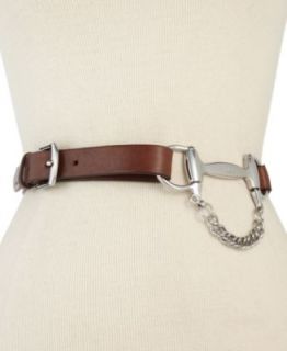 Lauren Ralph Lauren Belt, Croc Embossed Leather Belt with Stirrup