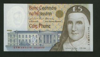 pounds UNC EIRE Ireland (Rep of) Mcauley 15 10 99 P75 Irish 1st of 3