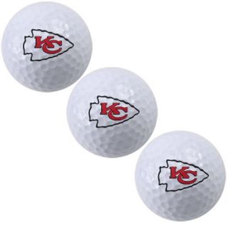 McArthur Kansas City Chiefs 3 Pack of Team Logo Golf Balls
