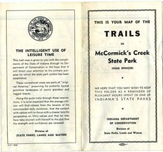 Trails in McCormick Creek State Park Indiana 1951