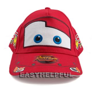 New Disney Pixar Cars Lightning Mcqueen Kid Child Hat Baseball Cap Red