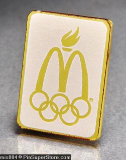 Olympic Pins McDonalds Sponsor Rings Gold Unknown Year Official