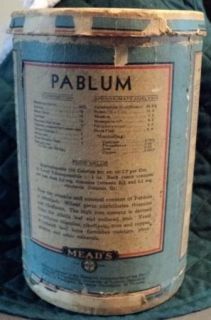 Vintage 1940s Pablum Cardboard Container Mead Johnson
