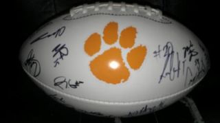 2012 Clemson Tigers Team Signed Football Certificate Proof