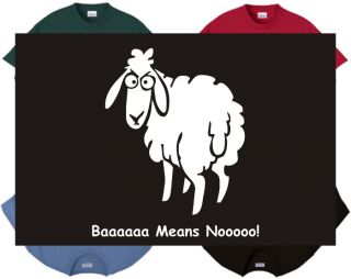 Shirt Tank Baaa Means Nooo Animal Sheep Sexual