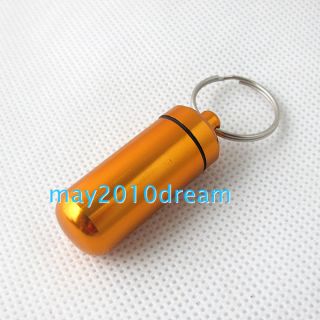 Pill Box Cache Container box case Keyring Drug holder VIAL New Health