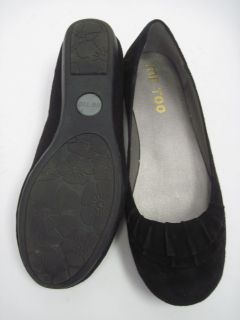 Me Too Black Suede Ballet Flats Shoes Size 6 5