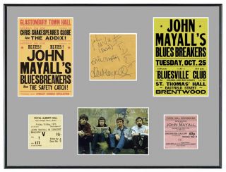 John Mayall Bluesbreakers Eric Clapton Memorabilia Posters Autographs