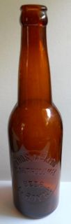 RARE Pre Prohibition Beer Bottle Thos McKeon Bartholomay Beer Leroy Le