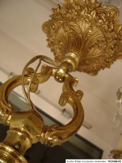Lt RARE Heavy Big Solid Mazarin Chandelier Brass Old Antique Shape