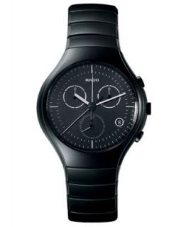 Rado Watch, Mens Swiss True Black Ceramic Bracelet 40mm R27867152