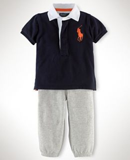 Ralph Lauren Baby Set, Baby Boys Rugby Polo Shirt and Pants