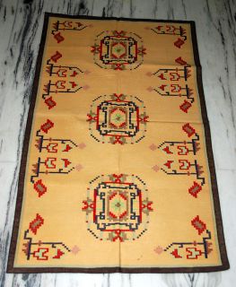 Vintage Yoga Cotton Dhurrie Rug Carpet India 5 x 3