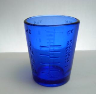 Ounce Cobalt Blue Glass Measuring Cup Shot Glass