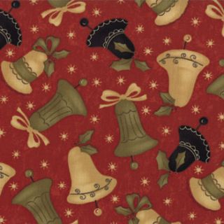 Moda Merry Medley Berry Bells Fabric Quilt BTY Christmas Music