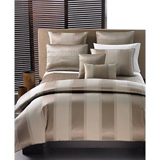 CLOSEOUT Hotel Collection Wide Stripe Bronze Bedding Collection