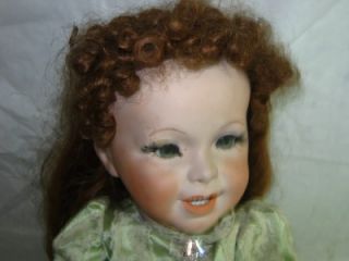 Porcelain Bisque 21 Doll by Rose McClain 1984 Red Hair