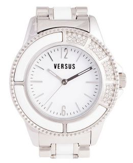 Versus by Versace Watch, Unisex Tokyo White Enamel and Stainless Steel