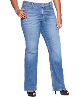 Jessica Simpson Plus Size Jeans, Ripped Rockin Curvy Bootcut, Pop