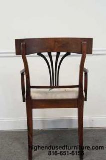 Antique Splat Back Ebonized Biedermeier Chairs w Needlepoint Seats