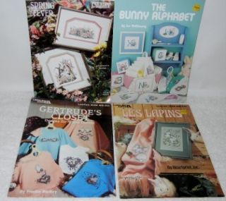 Counted Cross Stitch Patterns Easter Bunny Alphabet Spring Fever